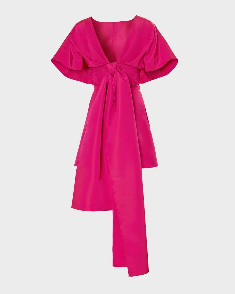 Structured Mini Dress with Sash Detail